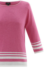Pink Striped Hem Jumper