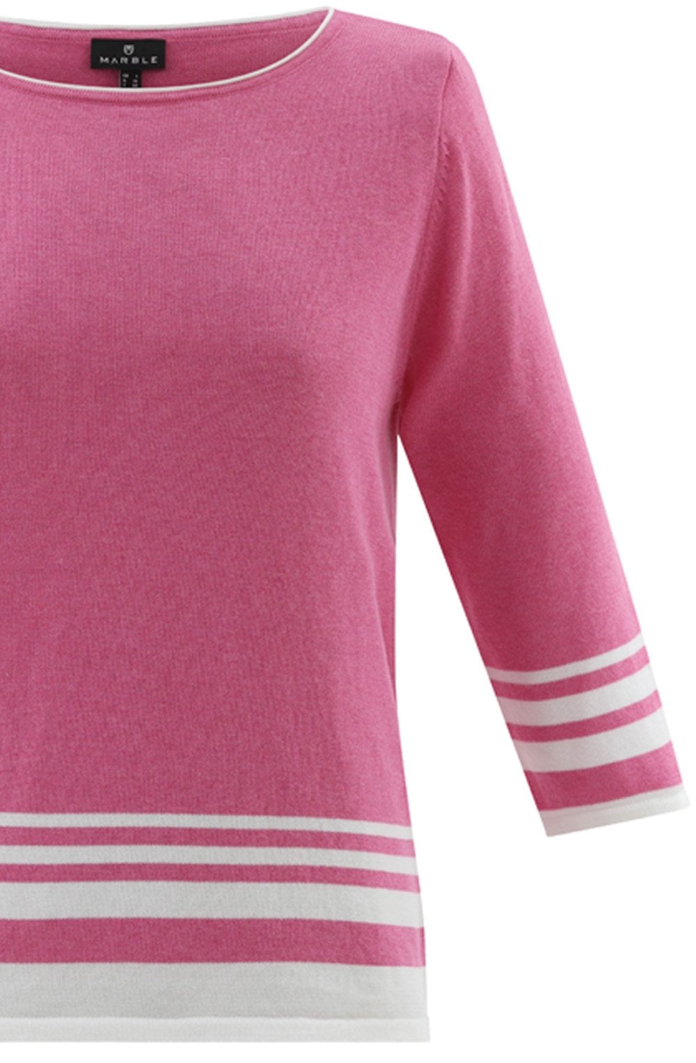 Pink Striped Hem Jumper