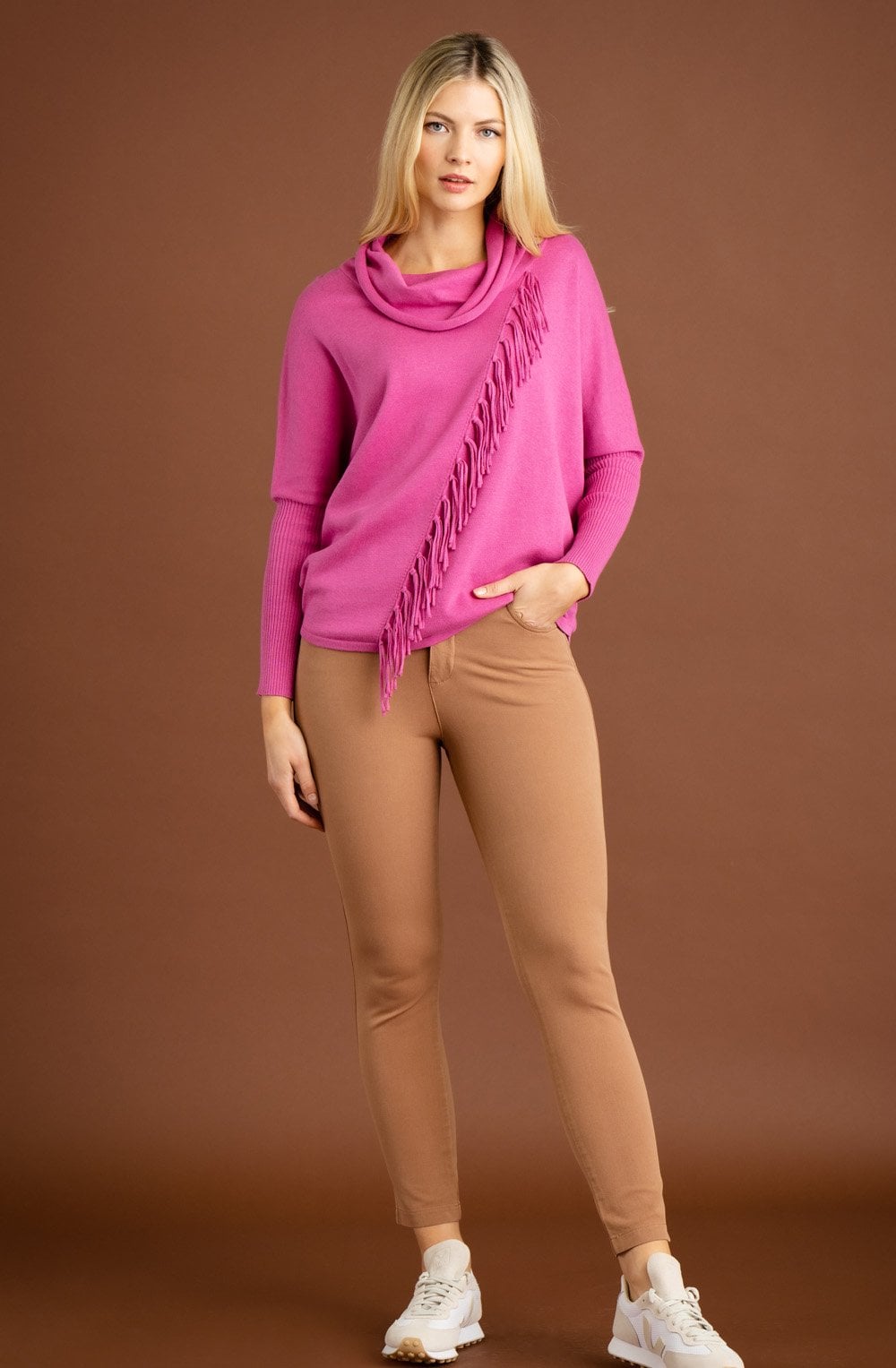 Pink Tassel Detailed Jumper