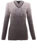 Pink & Taupe Patterned Jumper