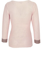 Pink & Taupe Striped Sweater