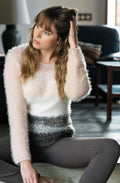 Pink & Taupe Textured Knit Jumper