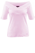 Pink V Neck Jersey Top