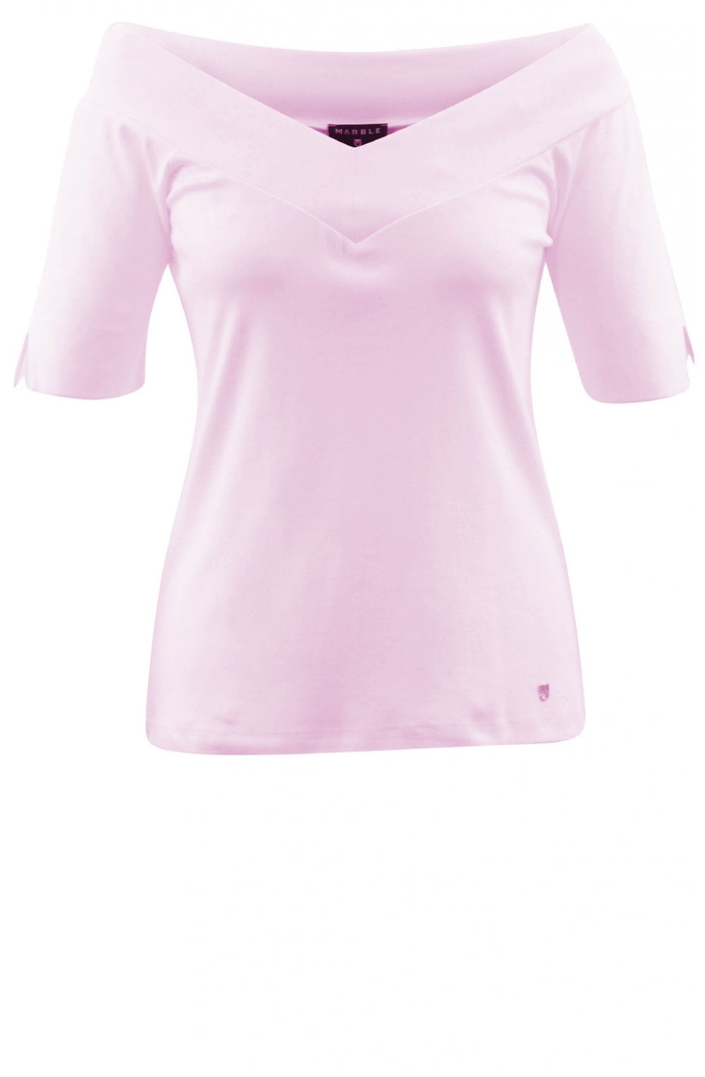 Pink V Neck Jersey Top
