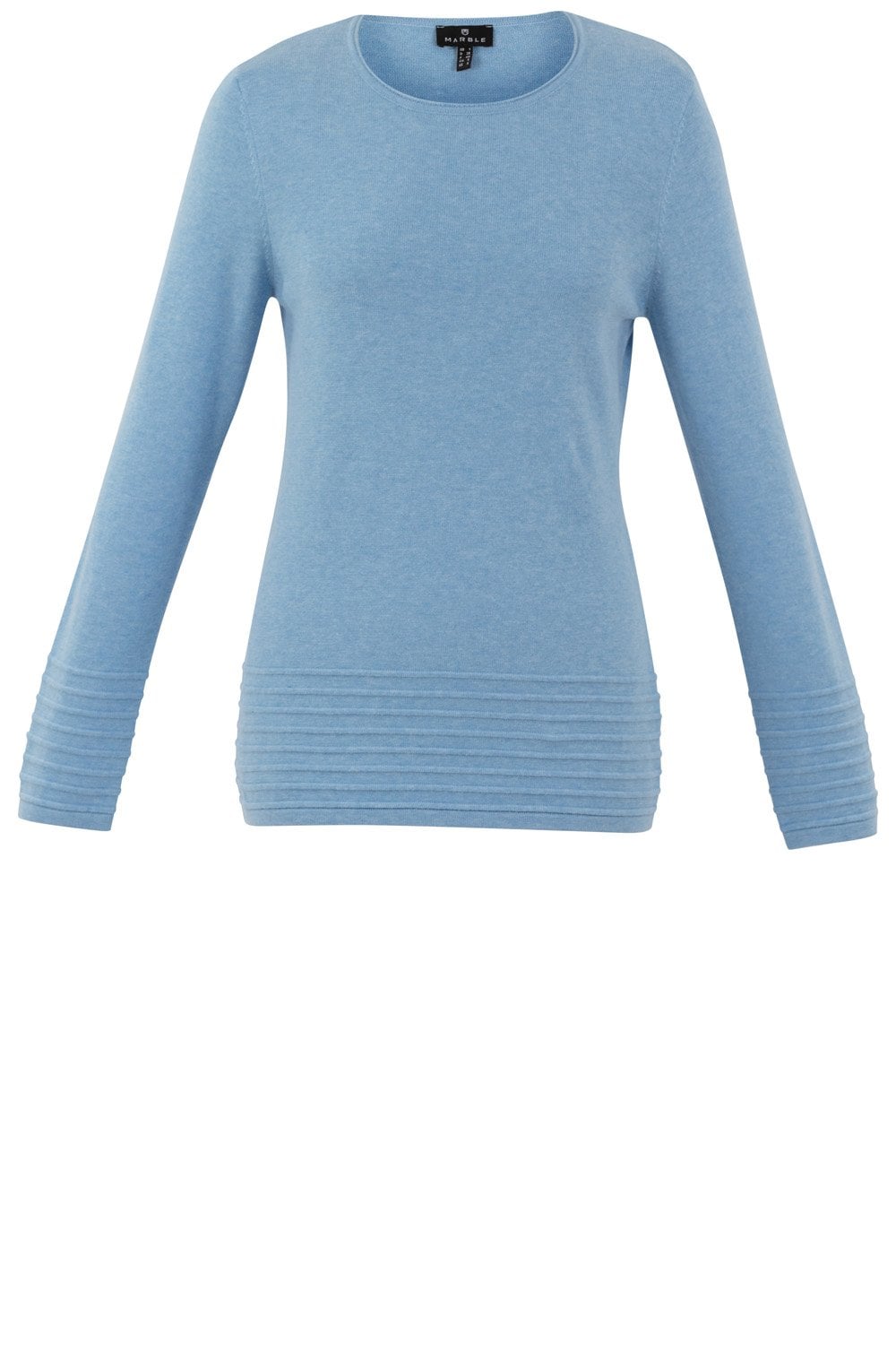 Powder Blue Ribbed Detail Jumper