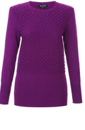 Purple Embossed Sweater