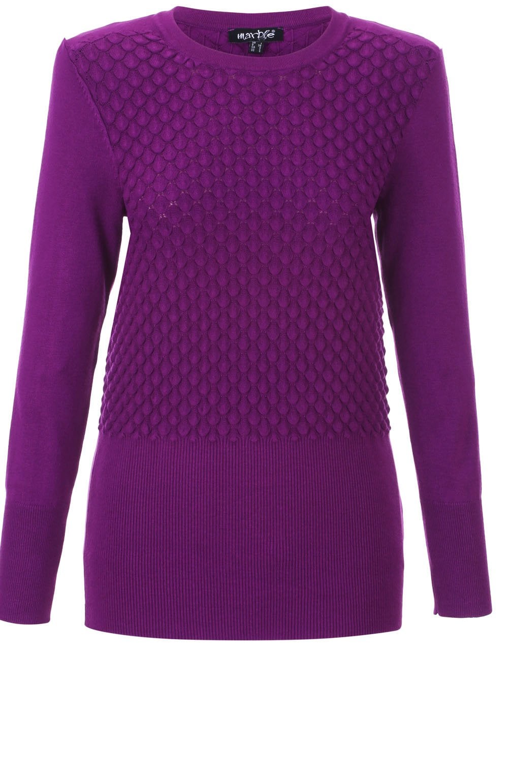Purple Embossed Sweater