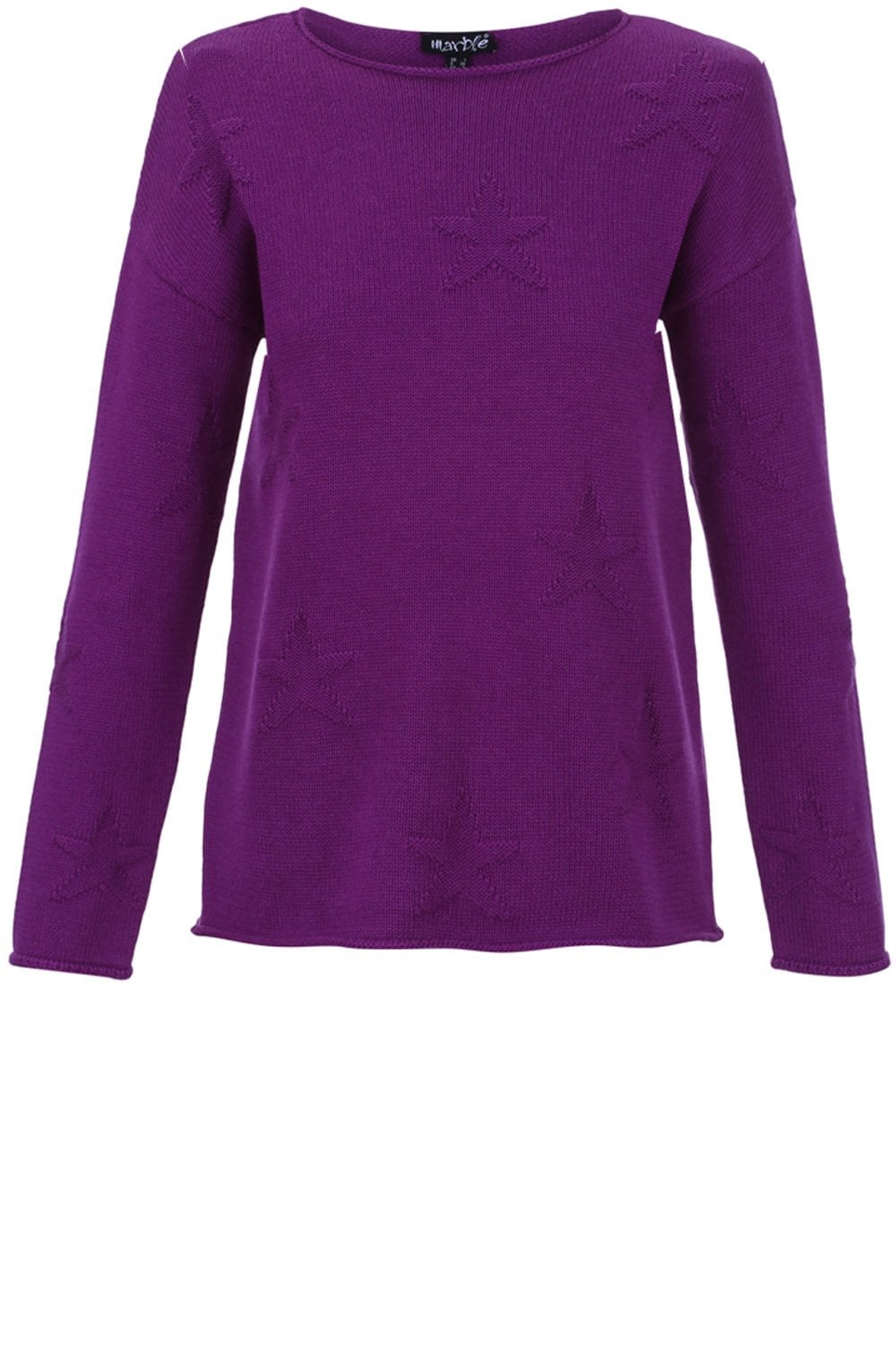Purple Star Knit Sweater