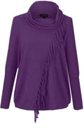 Purple Tasseled Sweater