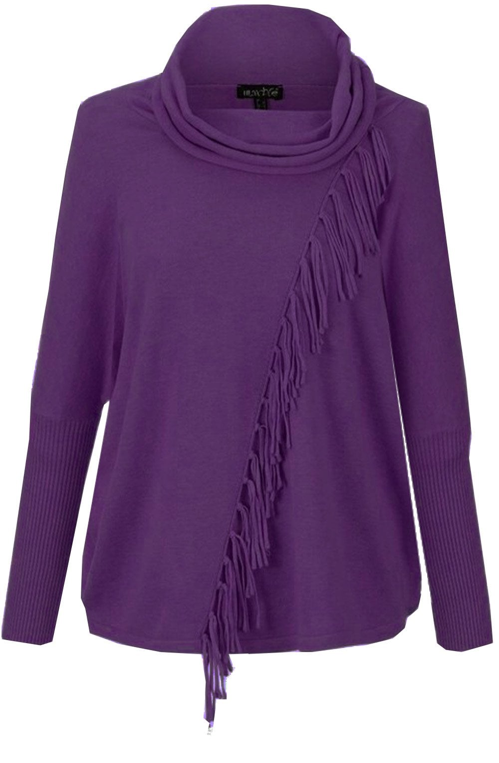 Purple Tasseled Sweater