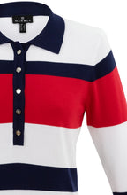 Red and Navy Collared Sweater