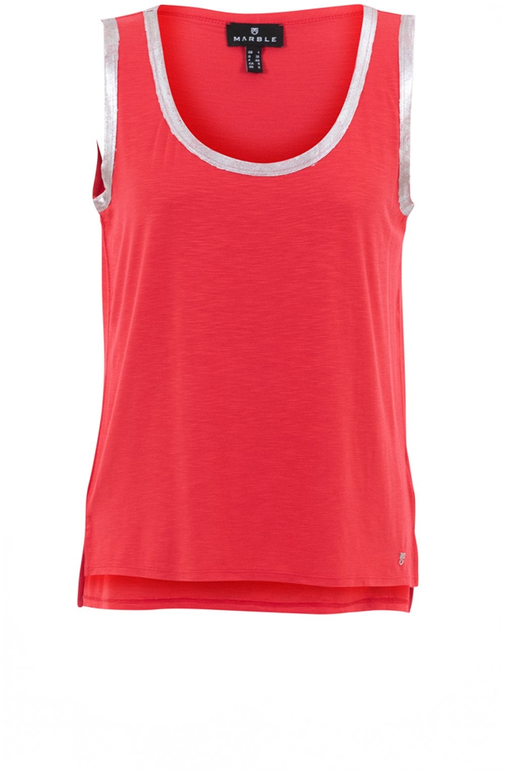 Red and Silver Shimmer Vest Top