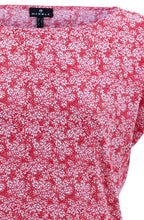 Red and White Drawstring Shouldered Top