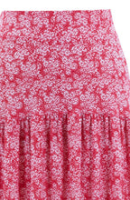 Red and White Jersey Skirt
