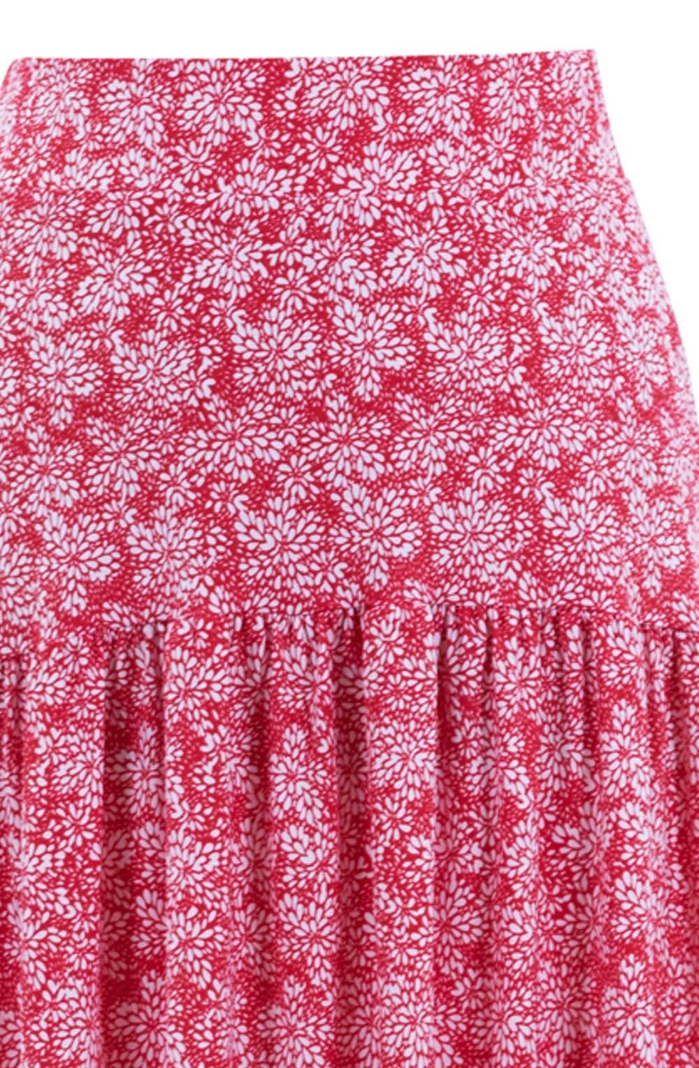 Red and White Jersey Skirt