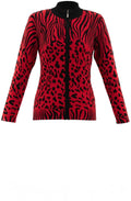 Red & Black Animal Print Cardigan