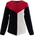 Red & Black Block Design Jumper