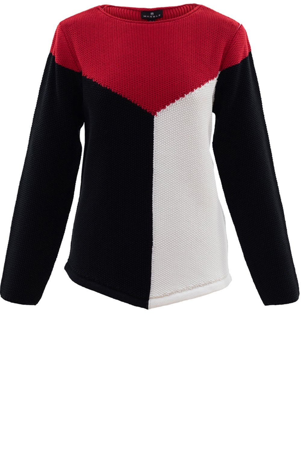 Red & Black Block Design Jumper