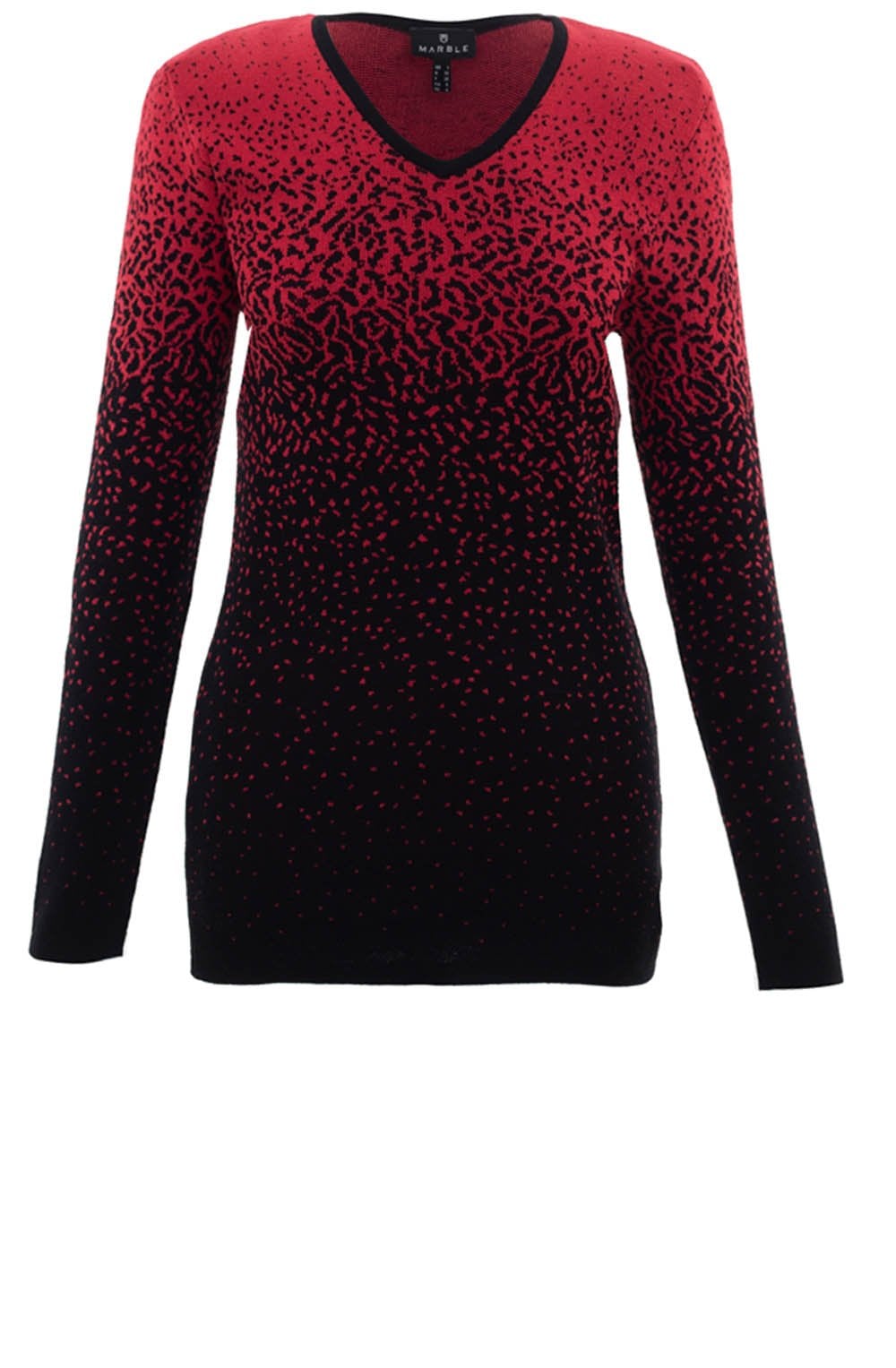 Red & Black Patterned Jumper