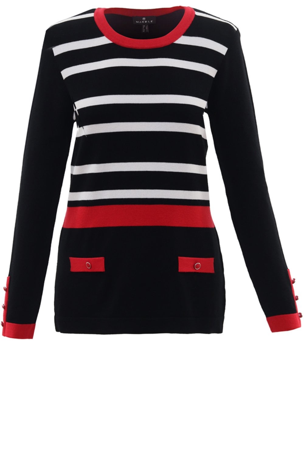 Red & Black Striped Jumper