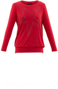 Red Diamante Star Top