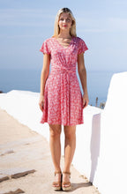 Red Knotted Waist Jersey Dress