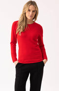 Red Ribbed Detail Jumper