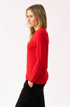 Red Ribbed Detail Jumper