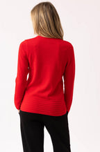 Red Ribbed Detail Jumper