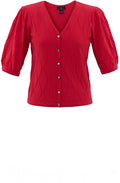 Red Short Sleeved Reversible Cardigan