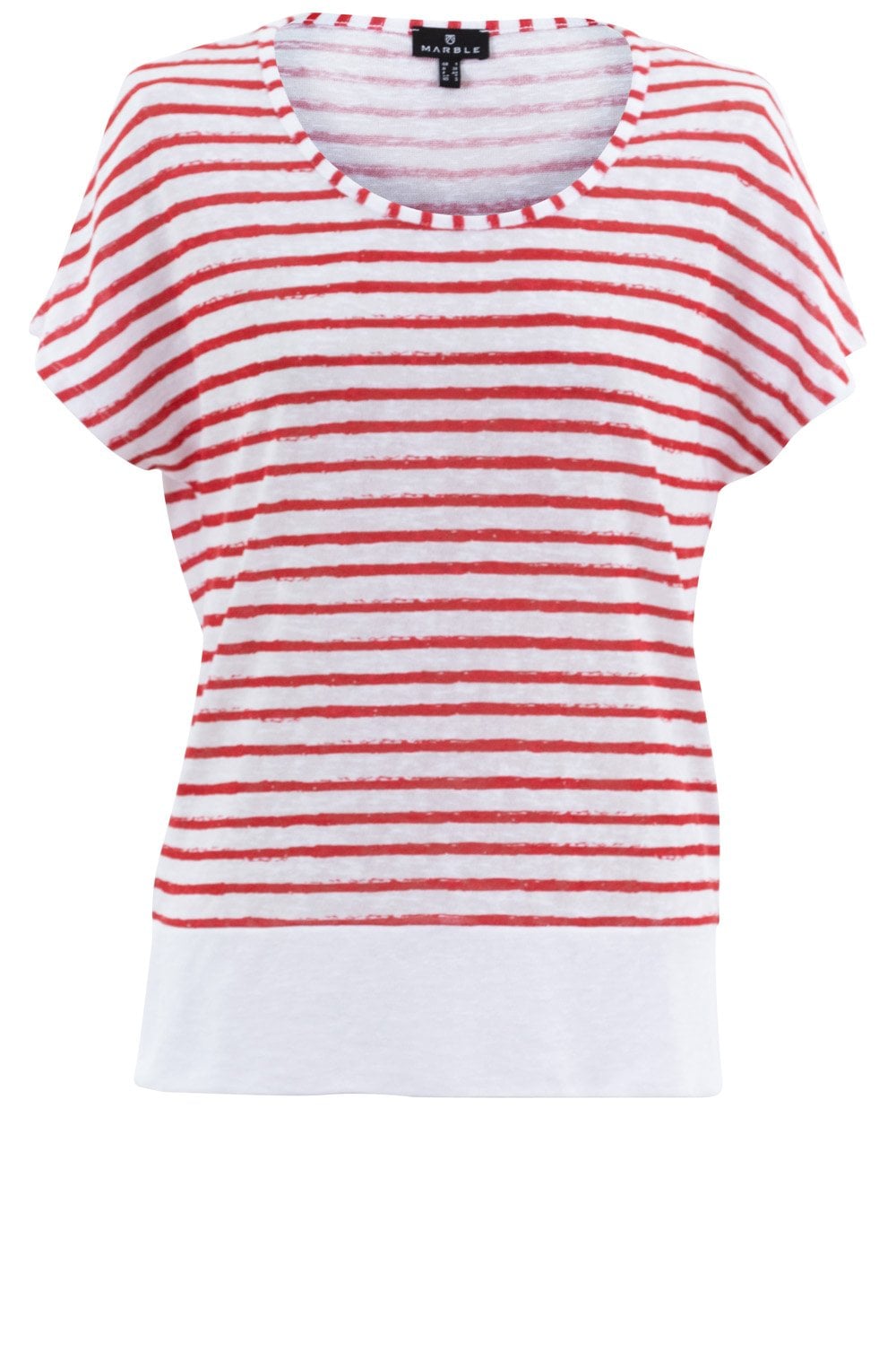 Red Striped Lightweight Relaxed Top