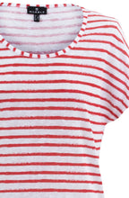 Red Striped Lightweight Relaxed Top