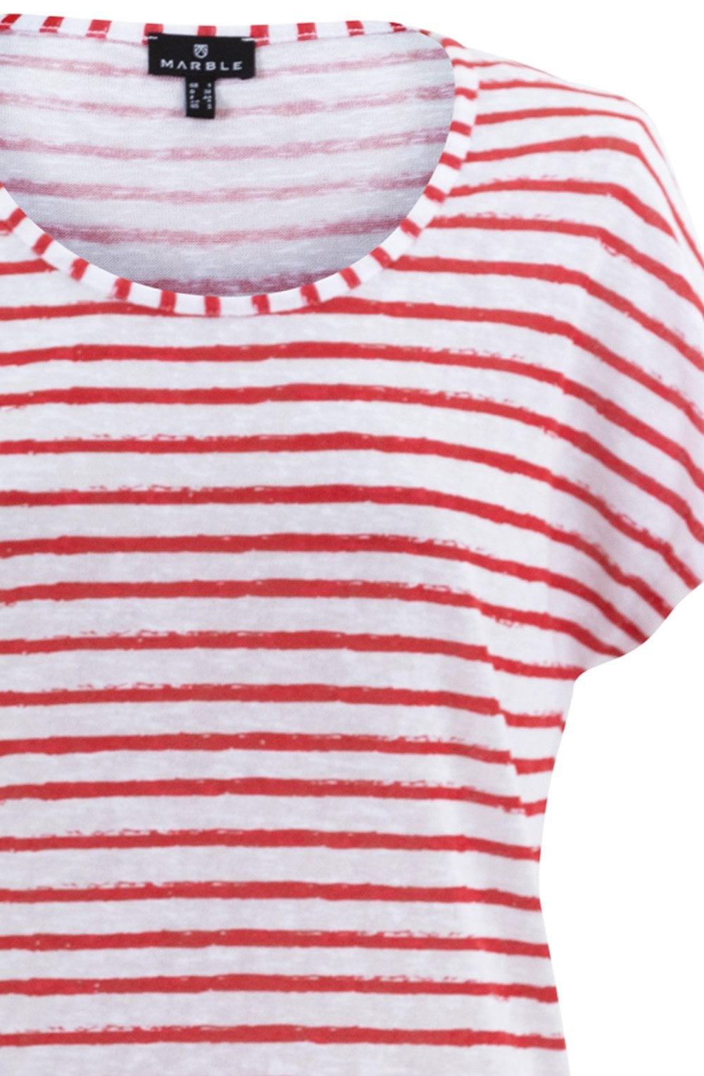 Red Striped Lightweight Relaxed Top