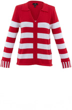 Red Striped Relaxed Jumper