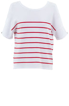 Red Striped Reversible Sweater