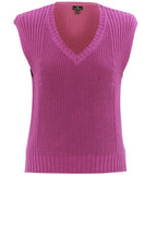 Relaxed Pink Knitted Cotton Vest