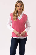 Relaxed Rose Knitted Cotton Vest