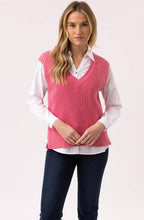 Relaxed Rose Knitted Cotton Vest