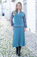 Relaxed Sea Foam Knitted Cotton Vest