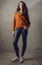 Relaxed Tan Jumper with Oversized Collar