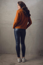 Relaxed Tan Jumper with Oversized Collar