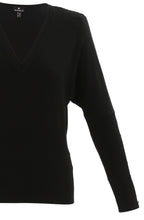 Relaxed V Neck Sweater With Silver Buttons