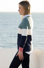 Rose and Sea Foam Asymmetric Colour Block Jumper