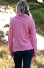 Rose Cowl Neck Drawstring Hem Jumper