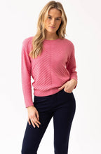 Rose Diagonal Ribbed Knit Jumper