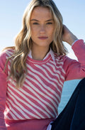 Rose Diagonal Stripes and Colour Block Jumper