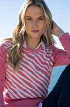 Rose Diagonal Stripes and Colour Block Jumper
