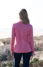 Rose Pink Jersey Polo Neck Top