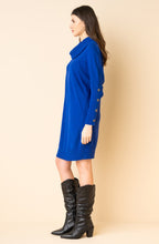 Royal Blue Cowl Neck Jumper Dress