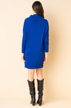 Royal Blue Cowl Neck Jumper Dress